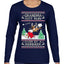 Grandma Got Run Over by a Reindeer, Funny Animated Design Rein Deer Kids TV Song Movie Ugly Christmas Sweater Womens Graphic Long Sleeve T-Shirt