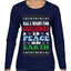 All I Want For Christmas Is Peace on Earth  Ugly Christmas Sweater Womens Graphic Long Sleeve T-Shirt