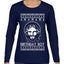 Birthday Boy Jesus Christ Ugly Christmas Sweater Womens Graphic Long Sleeve T-Shirt