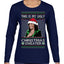 This Is My Ugly Sweater Funny Santa Kamala Harris Ugly Christmas Sweater Womens Graphic Long Sleeve T-Shirt