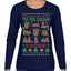 Tis' The Season To Be Naughty Unisex Ugly Christmas Sweater Womens Graphic Long Sleeve T-Shirt
