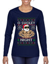 O Swoley Night, Exercise and Fitness Enthusiast, Ugly Christmas Sweater Womens Graphic Long Sleeve T-Shirt