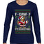 F-CAW-F IT'S CHRISTMAS, Ugly Christmas Sweater Womens Graphic Long Sleeve T-Shirt