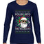 Rollin' Into The Holidays Christmas Sweater, Ugly Christmas Sweater Womens Graphic Long Sleeve T-Shirt