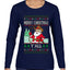 Merry Christmas Y'all Christmas Sweater, Ugly Christmas Sweater Womens Graphic Long Sleeve T-Shirt