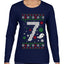 Christmas 7 Meme, Ugly Christmas Sweater Womens Graphic Long Sleeve T-Shirt