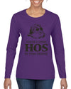 Theres some Hos in this House Ugly Christmas Sweater Womens Graphic Long Sleeve T-Shirt