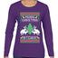 Merry Christmas Bitches Ugly Christmas Sweater Womens Graphic Long Sleeve T-Shirt