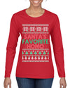 Santa's Favorite Homo Ugly Christmas Sweater Womens Graphic Long Sleeve T-Shirt