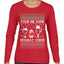 Pour Me Some Holiday Cheer Ugly Christmas Sweater Womens Graphic Long Sleeve T-Shirt