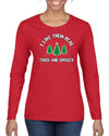 I Like Them Real Thick and Sprucy | Funny Ugly Christmas Sweater Womens Graphic Long Sleeve T-Shirt