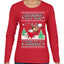 Grandma Got Run Over by a Reindeer, Funny Animated Design Rein Deer Kids TV Song Movie Ugly Christmas Sweater Womens Graphic Long Sleeve T-Shirt