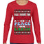 All I Want For Christmas Is Peace on Earth  Ugly Christmas Sweater Womens Graphic Long Sleeve T-Shirt