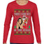 Santa the Plug Hos In This House  Ugly Christmas Sweater Womens Graphic Long Sleeve T-Shirt