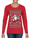 Always Shooting For The Naughty List Ugly Christmas Sweater Womens Graphic Long Sleeve T-Shirt