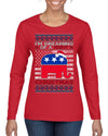 I'm Dreaming Of A Right Christmas Republican GOP  Ugly Christmas Sweater Womens Graphic Long Sleeve T-Shirt