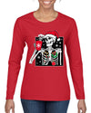 When You're Dead Inside But It's Christmas Christmas Womens Graphic Long Sleeve T-Shirt