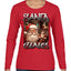 Santa Claus Bootleg Rap Music Style Ugly Christmas Sweater Womens Graphic Long Sleeve T-Shirt