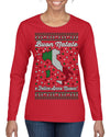 Buon Natale e Felice Anno Nuovo! Merry Christmas and Happy New Year Ugly Christmas Sweater Womens Graphic Long Sleeve T-Shirt
