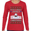 Have a Holly Jawlly Christmas, Cute Shark, Ugly Christmas Sweater Womens Graphic Long Sleeve T-Shirt