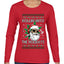 Rollin' Into The Holidays Christmas Sweater, Ugly Christmas Sweater Womens Graphic Long Sleeve T-Shirt