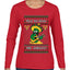 Feliz Navidad Mis Amigos!, Ugly Christmas Sweater Womens Graphic Long Sleeve T-Shirt