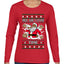 Milk And Cookie Time Christmas Sweater, Ugly Christmas Sweater Womens Graphic Long Sleeve T-Shirt