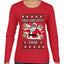 Milk And Titty Time Christmas Sweater, Ugly Christmas Sweater Womens Graphic Long Sleeve T-Shirt