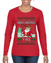Merry Christmas Y'all Christmas Sweater, Ugly Christmas Sweater Womens Graphic Long Sleeve T-Shirt