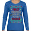 First Christmas With My Hot New Fiance Classic Newlywed Ugly Christmas Sweater Womens Graphic Long Sleeve T-Shirt