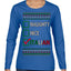Naughty Nice Italian Funny Italians Italy Colors Ugly Christmas Sweater Womens Graphic Long Sleeve T-Shirt