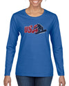 USA Winter Team Sports Fan Collection | USA Snowboarder Sweater, Womens Graphic Long Sleeve T-Shirt