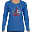 USA Winter Team Sports Fan Collection | USA Skater Sweater, Womens Graphic Long Sleeve T-Shirt