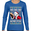 Friday Hood Santa  Ugly Christmas Sweater Womens Graphic Long Sleeve T-Shirt
