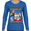 That Santa Mother F Isn't Real CLEAN  Ugly Christmas Sweater Womens Graphic Long Sleeve T-Shirt
