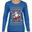 Always Shooting For The Naughty List Ugly Christmas Sweater Womens Graphic Long Sleeve T-Shirt