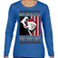 Merry Christmas to All a Good Fight | Santa Donald Trump Ugly Christmas Sweater Womens Graphic Long Sleeve T-Shirt
