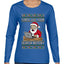 Santa Saw Your Search History, Funny Internet Humor, Ugly Christmas Sweater Womens Graphic Long Sleeve T-Shirt