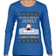 Have a Holly Jawlly Christmas, Cute Shark, Ugly Christmas Sweater Womens Graphic Long Sleeve T-Shirt