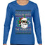Rollin' Into The Holidays Christmas Sweater, Ugly Christmas Sweater Womens Graphic Long Sleeve T-Shirt