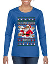 Milk And Cookie Time Christmas Sweater, Ugly Christmas Sweater Womens Graphic Long Sleeve T-Shirt