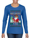 Merry Christmas Y'all Christmas Sweater, Ugly Christmas Sweater Womens Graphic Long Sleeve T-Shirt