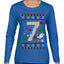 Christmas 7 Meme, Ugly Christmas Sweater Womens Graphic Long Sleeve T-Shirt