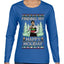 Finding My Happy Holiday, Ugly Christmas Sweater Womens Graphic Long Sleeve T-Shirt