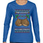 He Loves my Chestnuts, Ugly Christmas Sweater Womens Graphic Long Sleeve T-Shirt