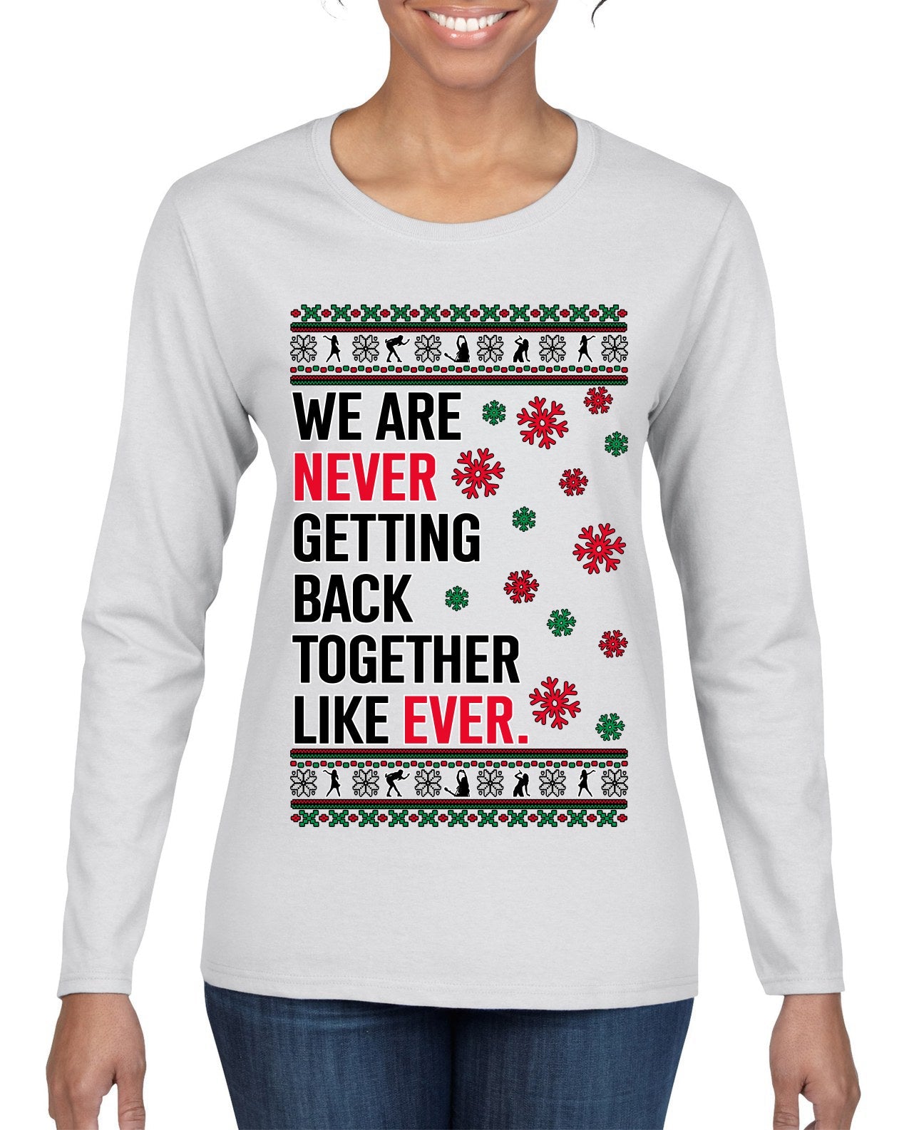 In My Era Movie Christmas Outfit  Ugly Christmas Sweater Womens Graphic Long Sleeve T-Shirt