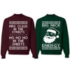 Big Nick Energy Ho Ho Ho In The Sheets Ugly Christmas Matching Couples Crewneck Sweater