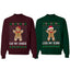 Eat My Cookie Lick My Icing Naughty Gingerbread Ugly Christmas Matching Couples Crewneck Sweater
