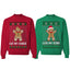 Eat My Cookie Lick My Icing Naughty Gingerbread Ugly Christmas Matching Couples Crewneck Sweater
