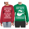 Big Nick Energy Ho Ho Ho In The Sheets Ugly Christmas Matching Couples Crewneck Sweater